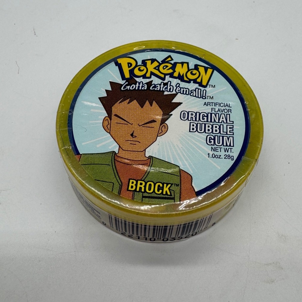 Vintage Pokemon Brock Bubble Gum Tin Factory Sealed Nintendo Amuro 1999